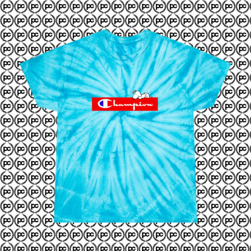 Cute Champion Peanuts Cyclone Tie Dye T Shirt Turquoise