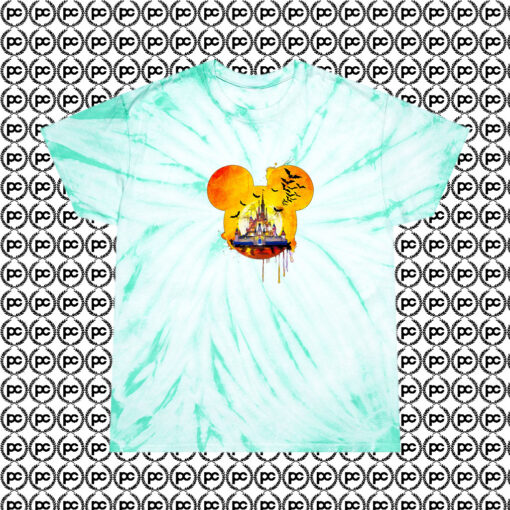 Disney Halloween Castle Cyclone Tie Dye T Shirt Mint