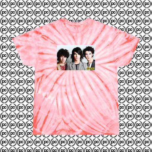 Drew Jonas Brother Cyclone Tie Dye T Shirt Coral