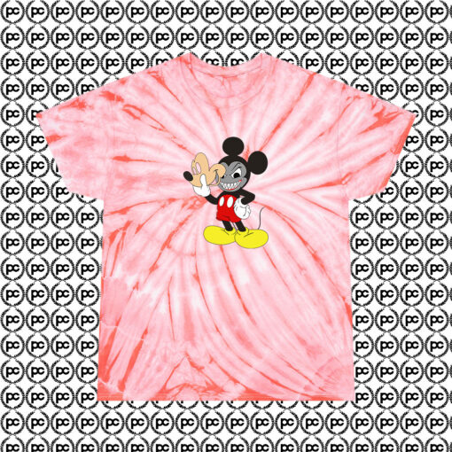 Evil Mickey Mouse Disney Swag Cyclone Tie Dye T Shirt Coral