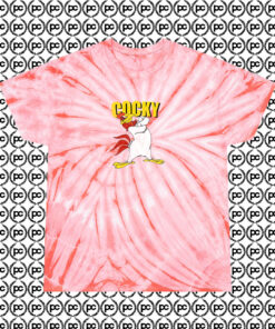 Foghorn Leghorn Cocky Character Cartoon Cyclone Tie Dye T Shirt Coral