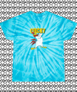 Foghorn Leghorn Cocky Character Cartoon Cyclone Tie Dye T Shirt Turquoise