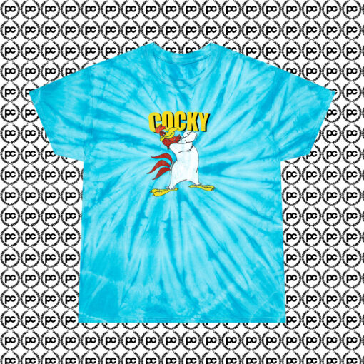 Foghorn Leghorn Cocky Character Cartoon Cyclone Tie Dye T Shirt Turquoise