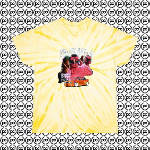 Frank Ocean Blonde Car Cool 90s Rapper Cyclone Tie Dye T Shirt Pale Yellow