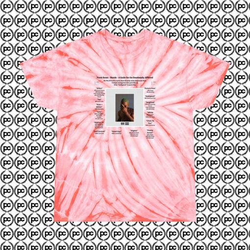 Frank Ocean Emotionally Cyclone Tie Dye T Shirt Coral