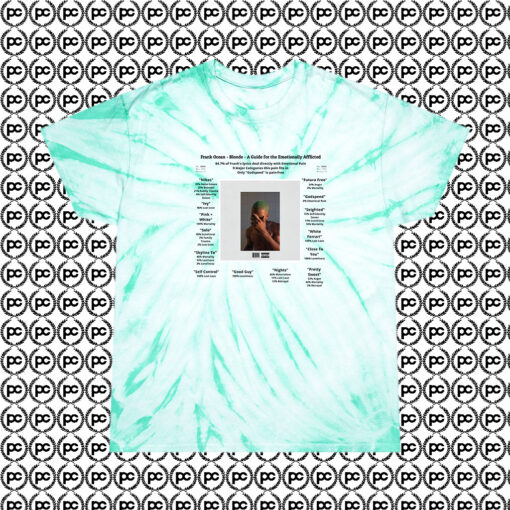 Frank Ocean Emotionally Cyclone Tie Dye T Shirt Mint