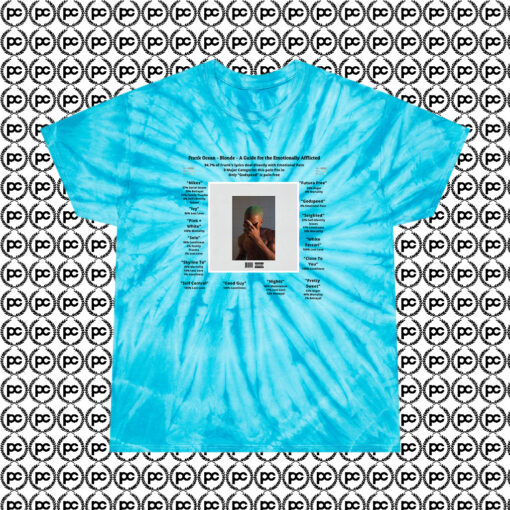 Frank Ocean Emotionally Cyclone Tie Dye T Shirt Turquoise