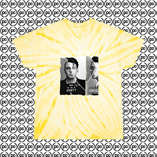 Frank Sinatra Mugshot Fashionable Cyclone Tie Dye T Shirt Pale Yellow