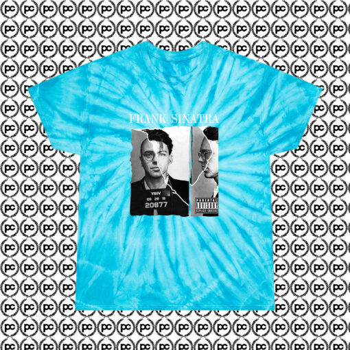 Frank Sinatra Mugshot Fashionable Cyclone Tie Dye T Shirt Turquoise