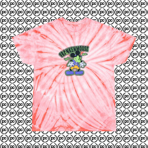 Franken Mouse Cyclone Tie Dye T Shirt Coral