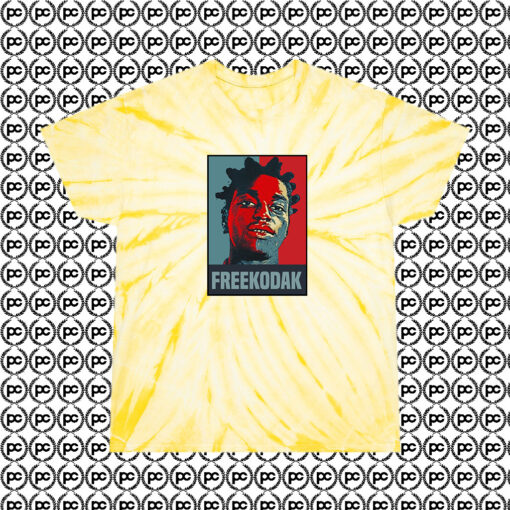 Free Kodak Black Poster Cyclone Tie Dye T Shirt Pale Yellow