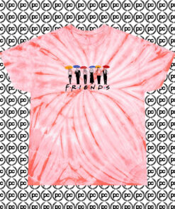 Friends TV Show Umbrella Shirt Cyclone Tie Dye T Shirt Coral