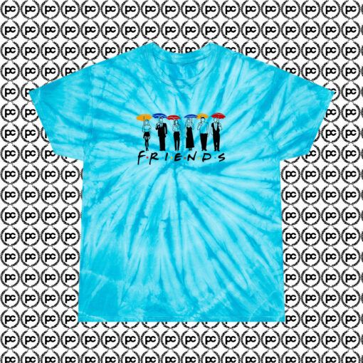 Friends TV Show Umbrella Shirt Cyclone Tie Dye T Shirt Turquoise