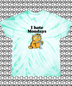 Garfield Hate Mondays Cyclone Tie Dye T Shirt Mint