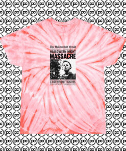 Halloween Night Massacre Cyclone Tie Dye T Shirt Coral