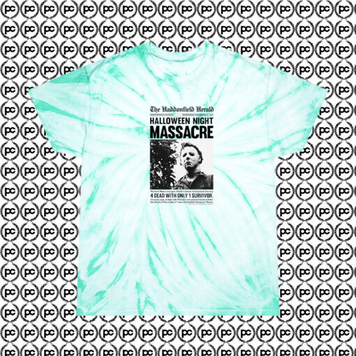 Halloween Night Massacre Cyclone Tie Dye T Shirt Mint