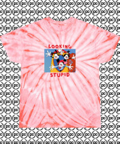 Happiness Looking Stupid Animaniacs Cute Cyclone Tie Dye T Shirt Coral