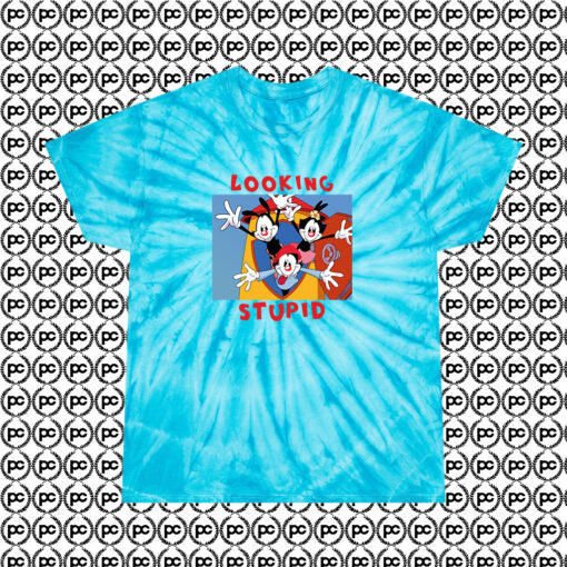 Happiness Looking Stupid Animaniacs Cute Cyclone Tie Dye T Shirt Turquoise