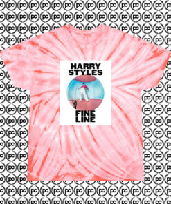 Harrys Fine Lines Cyclone Tie Dye T Shirt Coral