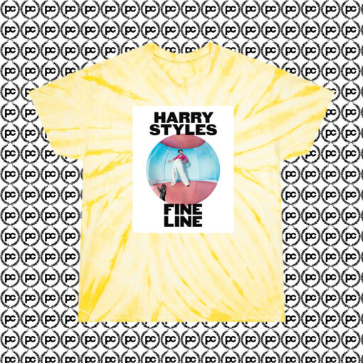 Harrys Fine Lines Cyclone Tie Dye T Shirt Pale Yellow