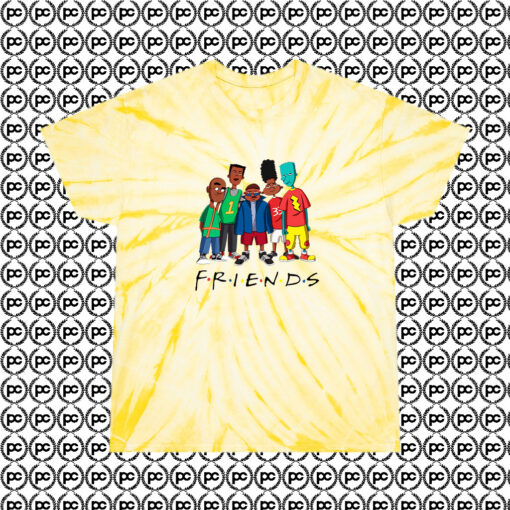 Hey Arnold We Are Back Friends TV Show Cyclone Tie Dye T Shirt Pale Yellow