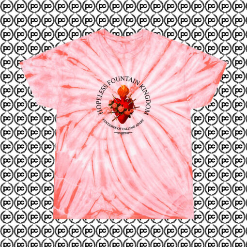 Hopeless Burning Heart Halsey Cyclone Tie Dye T Shirt Coral