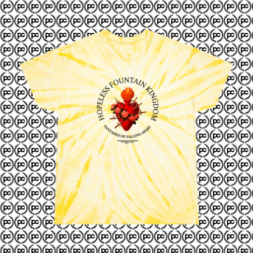 Hopeless Burning Heart Halsey Cyclone Tie Dye T Shirt Pale Yellow