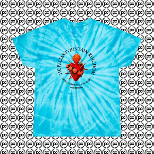 Hopeless Burning Heart Halsey Cyclone Tie Dye T Shirt Turquoise