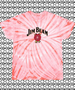 Jim Beam Symbol Cutes Cyclone Tie Dye T Shirt Coral