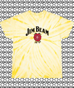 Jim Beam Symbol Cutes Cyclone Tie Dye T Shirt Pale Yellow