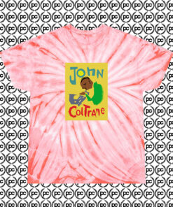 John Coltrane Jazz Music Band Cyclone Tie Dye T Shirt Coral