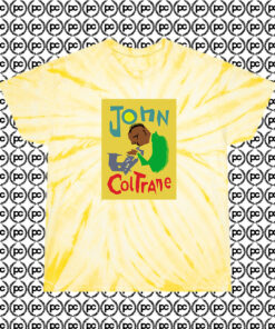 John Coltrane Jazz Music Band Cyclone Tie Dye T Shirt Pale Yellow