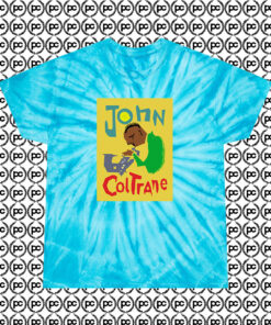 John Coltrane Jazz Music Band Cyclone Tie Dye T Shirt Turquoise