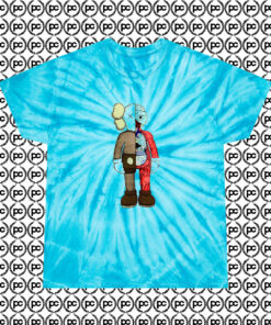 KAWS x Uniqlo Organs Flayed Cyclone Tie Dye T Shirt Turquoise