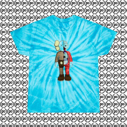 KAWS x Uniqlo Organs Flayed Cyclone Tie Dye T Shirt Turquoise