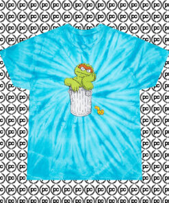 KAWS x Uniqlo x Sesame Street Oscar The Grouch Tee Cyclone Tie Dye T Shirt Turquoise