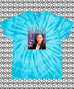 Kamala Harris Cyclone Tie Dye T Shirt Turquoise