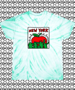 Keith Haring Big Apple New York Cyclone Tie Dye T Shirt Mint