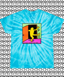 Keith Haring National Coming Out Day Custom Cyclone Tie Dye T Shirt Turquoise