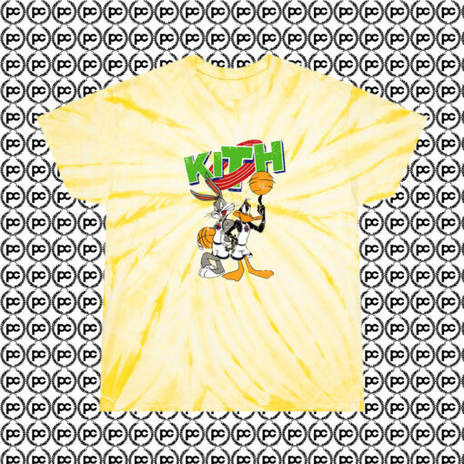 Kith Space Jam Cyclone Tie Dye T Shirt Pale Yellow