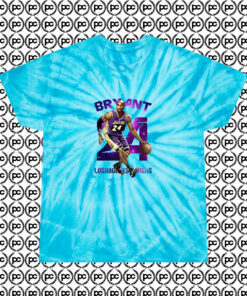 Kobe Bryant Jumper Los Angelese Cyclone Tie Dye T Shirt Turquoise