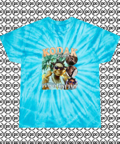 Kodak Black Pimpin Aint Eazy 90s Retro Cyclone Tie Dye T Shirt Turquoise