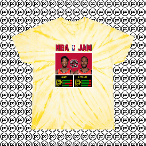 Kyle Lowry x Kawhi Leonard NBA Jam Cyclone Tie Dye T Shirt Pale Yellow