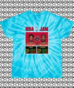 Kyle Lowry x Kawhi Leonard NBA Jam Cyclone Tie Dye T Shirt Turquoise