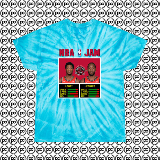 Kyle Lowry x Kawhi Leonard NBA Jam Cyclone Tie Dye T Shirt Turquoise