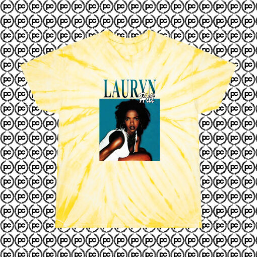 Lauryn Hill Fugees 1990s Cyclone Tie Dye T Shirt Pale Yellow