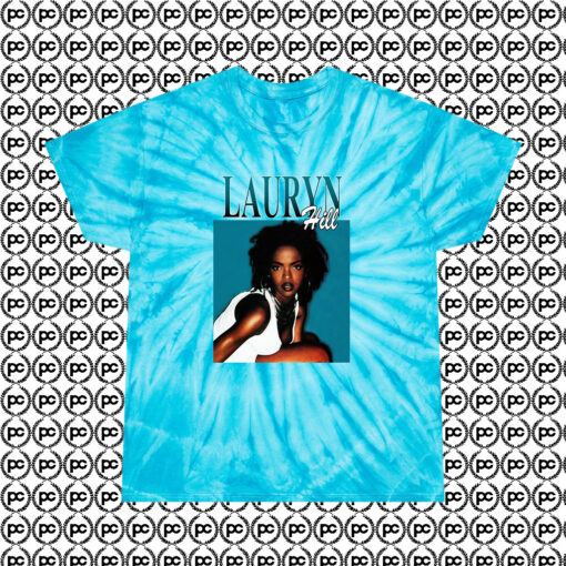 Lauryn Hill Fugees 1990s Cyclone Tie Dye T Shirt Turquoise