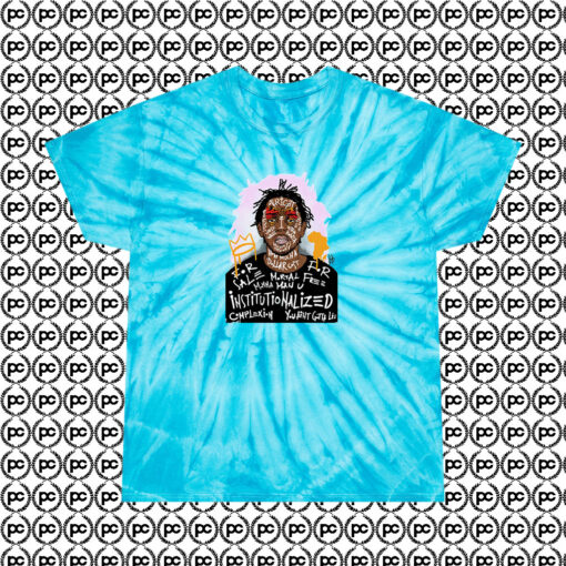 Legendary Kendrick Lamar Grafitty Art Cyclone Tie Dye T Shirt Turquoise