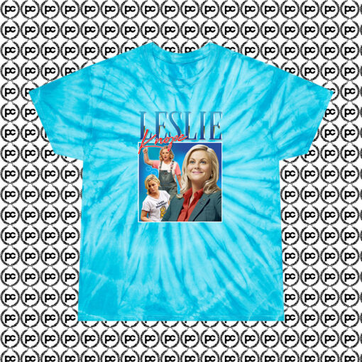 Leslie Knope 90s Fashionable Cyclone Tie Dye T Shirt Turquoise