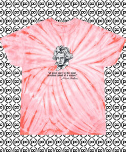 Ludwig Van Beethoven German Composer Cyclone Tie Dye T Shirt Coral